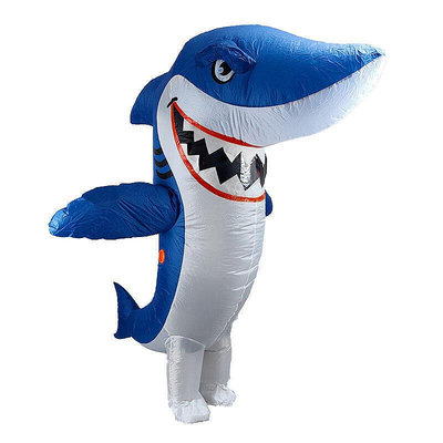 鯊魚充氣服 萬聖節服裝 搞怪cosplay舞臺表演服裝 節日派對 鯊魚裝 大鯊魚 派對 交換禮物 尾牙