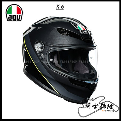 ⚠YB騎士補給⚠ AGV K-6 Minimal 黃黑銀 全罩 安全帽 亞洲版 K6 碳纖維 複合纖維
