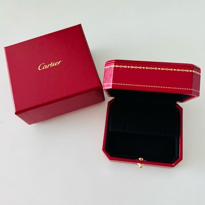 二手近新 cartier 卡地亞 原廠 黑色絨布 耳環盒 首飾盒 飾品盒 珠寶盒