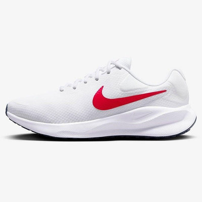 Nike 男鞋 慢跑鞋 超寬楦 Revolution 7 白紅  FB8501-100原價2100特價1980尺寸26～30