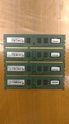 全面出清 四支同型號同顆粒一起賣 升級換下 功能正常 創見DDR3 4G 1600 桌上型記憶體 單面顆粒 原廠終保 TS512MLK64V6H