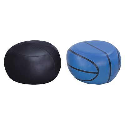【在地人傢俱】23 歡樂購N-黑色球凳/藍色籃球造型椅/圓凳/沙發矮凳/椅凳/休閒腳椅 KH17-10