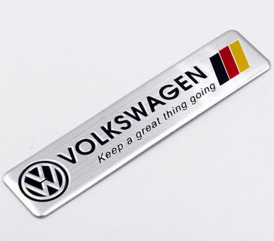福斯 volkswagen golf 鋁牌貼紙/汽車貼紙/polo/耐熱鋁貼/touran/引擎蓋貼紙/tiguan
