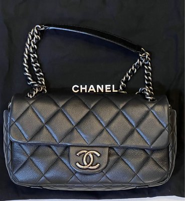 「已售出」專櫃真品 Chanel 購入 CHANEL香奈兒 經典菱格紋 銀鍊條包 黑色小羊皮 菱格紋 單肩包 25.5 2.55 COCO 肩背包 斜背包