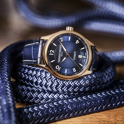【時光鐘錶公司】CONSTANT 康斯登 FC-303RMN5B4 RUNABOUT 賽艇藍色錶面男士不鏽鋼機械錶