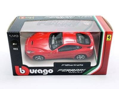 【秉田屋】現貨 Bburago Ferrari 法拉利 F12 Berlinetta 紅 1/43