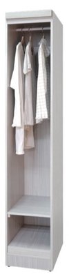 【風禾家具】KF-V23-1@北歐風雪松色開放式1.3尺單吊衣櫃【台中市區免運送到家】衣櫥邊櫃 收納層櫃 台灣製造傢俱