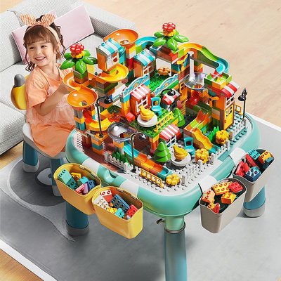 費樂積木桌多功能新款兼容樂高2-6-8周歲拼裝學習早教DIY兒童玩具
