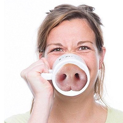 【丹】A_Pig Nose Coffee Tea Mug Cup 12oz 豬鼻子 造型 辦公室療癒小物 馬克杯