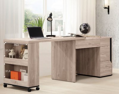 ☆[新荷傢俱]T 432柏特淺木色4尺書桌 / 質感書桌 / 歐式辦公桌 / 櫃台桌 / 功能櫃