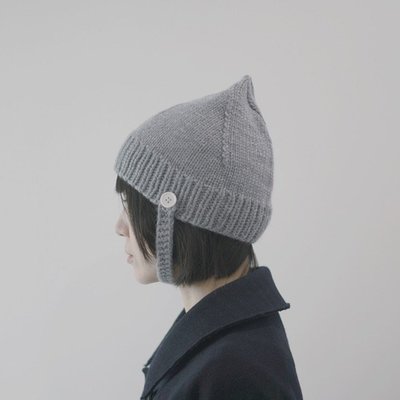 日本粟型ニットキャップ羊絨針織帽/男女同款 mature ha. Chisaki muji ichi fog linen