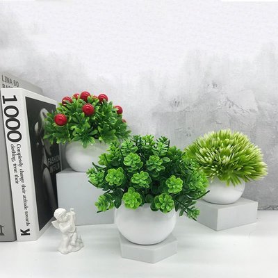 仿真花創意小盆栽桌面擺件辦公室擺飾客廳盆景桌面裝飾