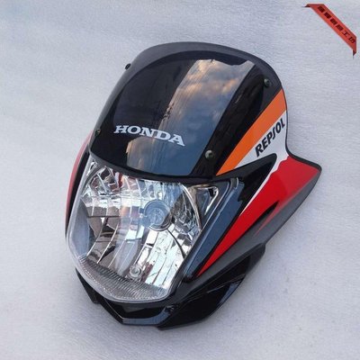 特賣-適用本田摩托車配件WH125-11新鋒翼GP導流罩頭罩大燈總成照明燈外