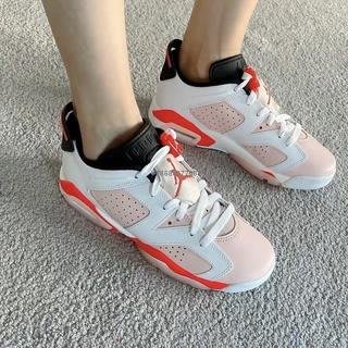 【正品】Air Jordan 6 Retro Low 喬丹白粉復古籃球鞋768878-102女鞋