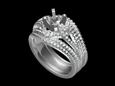 18K金鑽石1克拉空台 婚戒指鑽戒台女戒線戒 款號RD01973 特價67,600 另售GIA鑽石裸石
