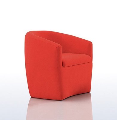 【生活家傢俱】HJS-335-4：華爾滋小沙發-紅布款【台中家具】單人椅 布沙發 實木椅架 布套可拆洗 休閒椅