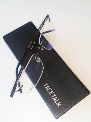 (售?)全新fACETALk日本製 超輕極簡設計 鈦金屬無框近視光學平光眼鏡588 1元起標 有太陽眼鏡特價