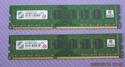 【DDR3 寬版雙面顆粒】創建 Transcend DDR3-1333 4Gx2條 共8G 桌上型二手記憶體【原廠終保】