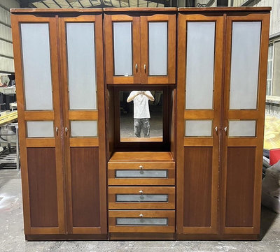 【木匠居家生活館】7尺木紋色三件式衣櫃組 衣櫥 收納櫃 衣櫃 歡迎電洽