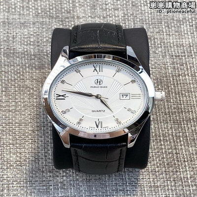 【】PABLO RAEZ手錶男士潮流品牌石英表簡約走時準時尚帶日曆新款腕錶