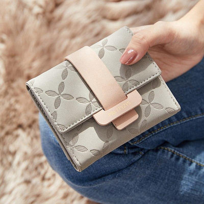 小清新錢包女短款時尚韓版可愛ins折疊零錢包短夾