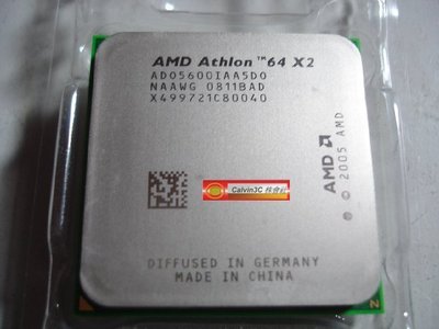AMD Athlon 64 X2 5600 + AM2腳位 雙核心 速度2.9G 快取L2=512 64位元 65奈米