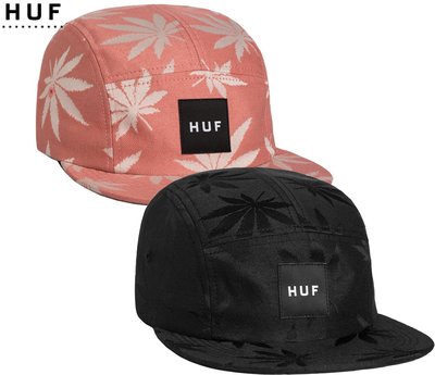 【超搶手】 全新正品 最新款 HUF PLANTLIFE VOLLEY 大麻葉 五分割帽 棒球帽 黑色 粉紅