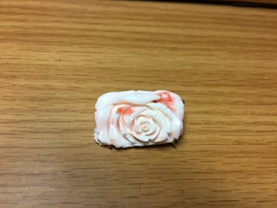 天然粉紅珊瑚【14k玫瑰別針】實用品、藝術品、收藏品