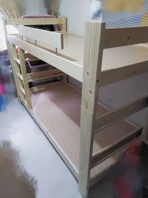 《鑫進行》全新 松木3.5尺上下床架 雙人上下床架 實木雙層床