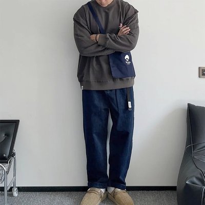 【100%公司貨】BEAMS JAPAN 日本制紅繩寬松休閑牛仔褲丹寧赤耳紅邊22SS牛仔長褲