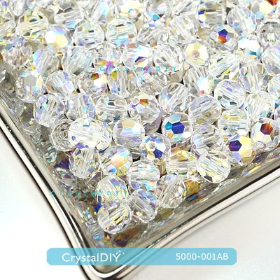 CrystalDIY奧地利SW水晶串珠#5000水晶亮彩(001AB)8mm 每包12顆
