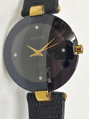 瑞士製精品 RADO Jubile 真鑽藍寶石玻璃鏡面石英錶 (中) 保證真品