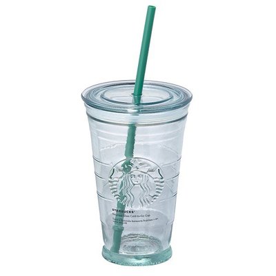Starbucks 星巴克 Hurley玻璃Togo冷水杯 2014 西班牙製造 玻璃吸管杯 吸管杯 冷水杯 禮物