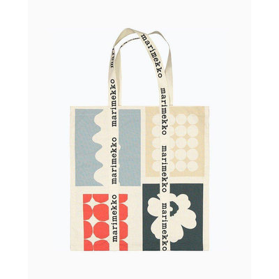 【熱賣精選】Marimekko70周年合創款Igelin帆布單肩包北歐休閑字母印花手提袋手提單肩包女包購物袋出行外出包包
