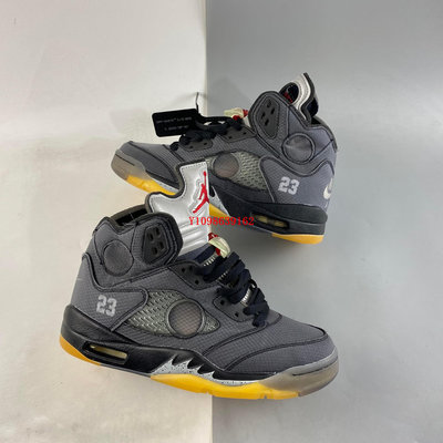 Nike OFF-WHITE x Air Jordan 5 OW AJ5 黑蟬翼男鞋 CT8480-001-台之星代購