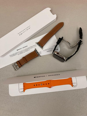 Hermes Apple Watch 橘色 橡膠錶帶