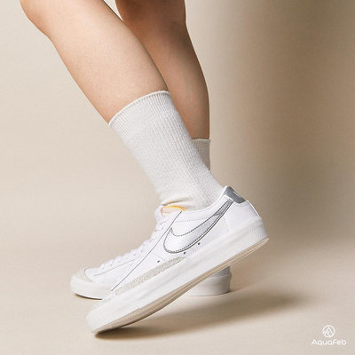 Nike Blazer Low 77 女 白銀 運動 滑板 休閒鞋 DC4769-113