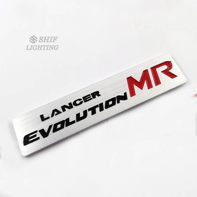 1 X Metal Lancer Evolution Mr Logo 汽車裝飾標誌徽章貼紙貼花替換三菱-飛馬汽車