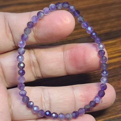 紫水晶 手鍊 手環 手珠 刻面珠 4mm 天然❤水晶玉石特賣#R078-1