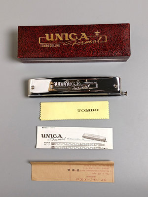 日本回流原產絕版TOMBO UNICA高級半音階口琴九新帶原
