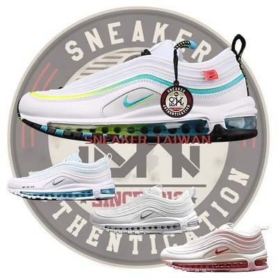【正品】Nike Air Max 97 OG 全白 銀彈 漸層 聖水 黑勾 白紫 黑白 3M 反光 全掌 氣墊鞋 男鞋 女慢跑鞋