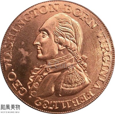 和風美物  美國2092年華盛頓出生弗吉尼亞州紫銅復制硬幣錢幣工藝品