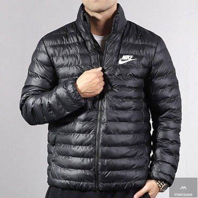 【Fashion™潮牌購】NIKE NSW 男 防風 立領 羽絨外套 黑色 保暖 夾克 運動外套 BV4686-010