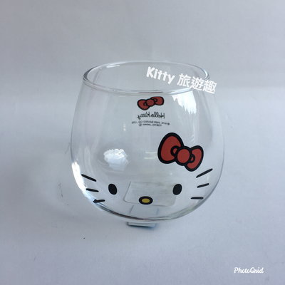 [Kitty 旅遊趣] Hello Kitty 不倒翁杯 玻璃杯 水杯 飲料杯 透明杯 凱蒂貓 大耳狗 杯子