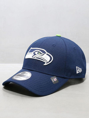 帽子硬頂鴨舌帽NFL橄欖球西雅圖海鷹隊棒球帽9FORTY魔術貼UU代購#