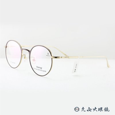 【台南久必大眼鏡】HAZZYS 韓國設計 HZ6116 C02 (棕-金) β鈦輕量眼鏡 原廠公司貨