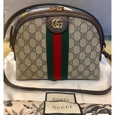 二手 GUCCI GG Ophidia Supreme 小款 肩背 貝殼包 499621 蔡依林現貨