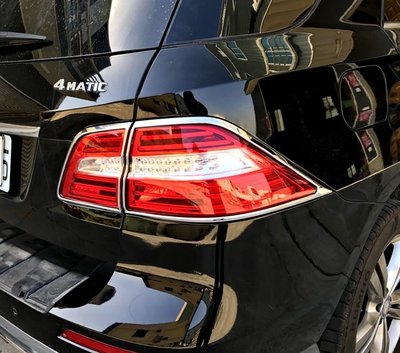 圓夢工廠 Benz 賓士 ML W166 2011~18 ML400 ML550 改裝 鍍鉻銀 車燈框 後燈框 尾燈框