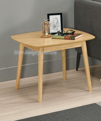 【N D Furniture】台南在地家具-北歐感橡膠木實木腳座MDF實木皮60cm小茶几MC
