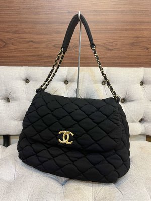 （已售出）Chanel 二手真品 vintage 香奈兒 菱格 布面 金鍊 肩背 泡泡包 購物包